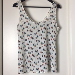 Adorable owl print blouse
